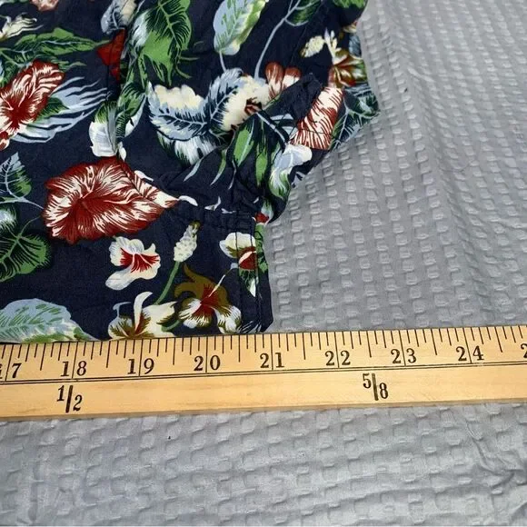 American Heritage Men's Short Sleeve Slim Fit Hawaiian Button Down Shirt M #645 - Picture 6 of 7